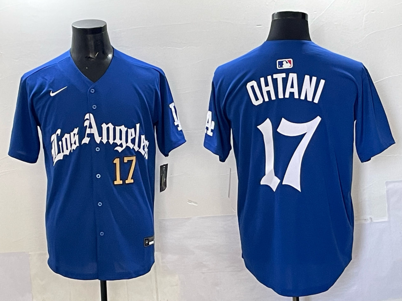 Men Los Angeles Dodgers #17 Ohtani Blue 2025 Nike MLB Jersey style 032->los angeles dodgers->MLB Jersey